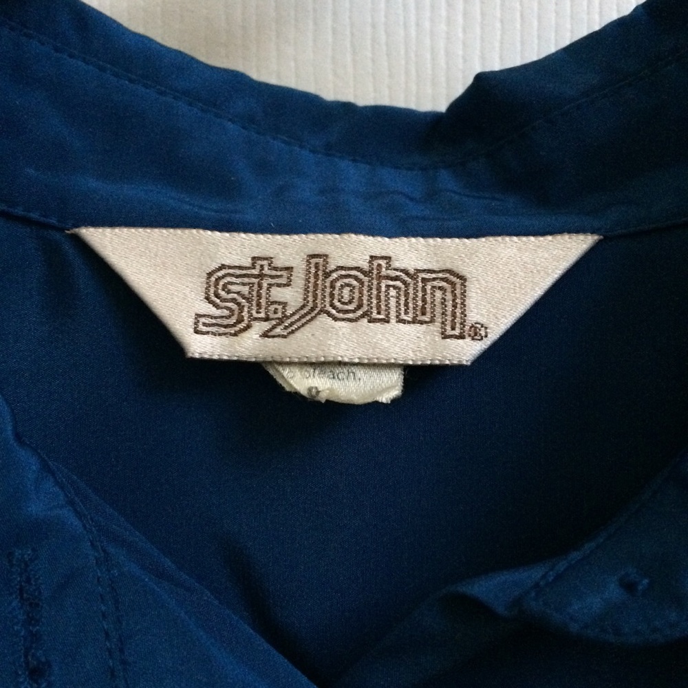 St John Vintage button down shirt blue M - Picture 2 of 7